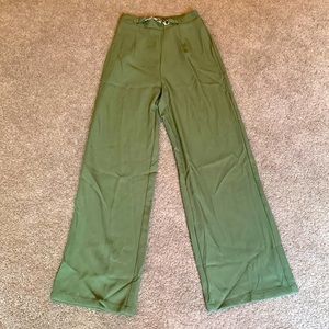 Chain detail straight leg pants